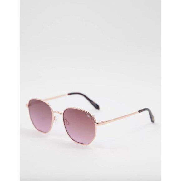 Quay Australia Big Time Sunglasses Gold Womens Size OS - Picture 1 of 9